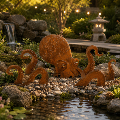 🐙 Giant Squid Sculpture Makes Your Garden Unforgettable ✨