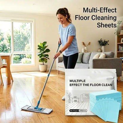 Household Floor Cleaning Sheets (100-Pack) — Antibacterial, Deodorizing, and Conditioning