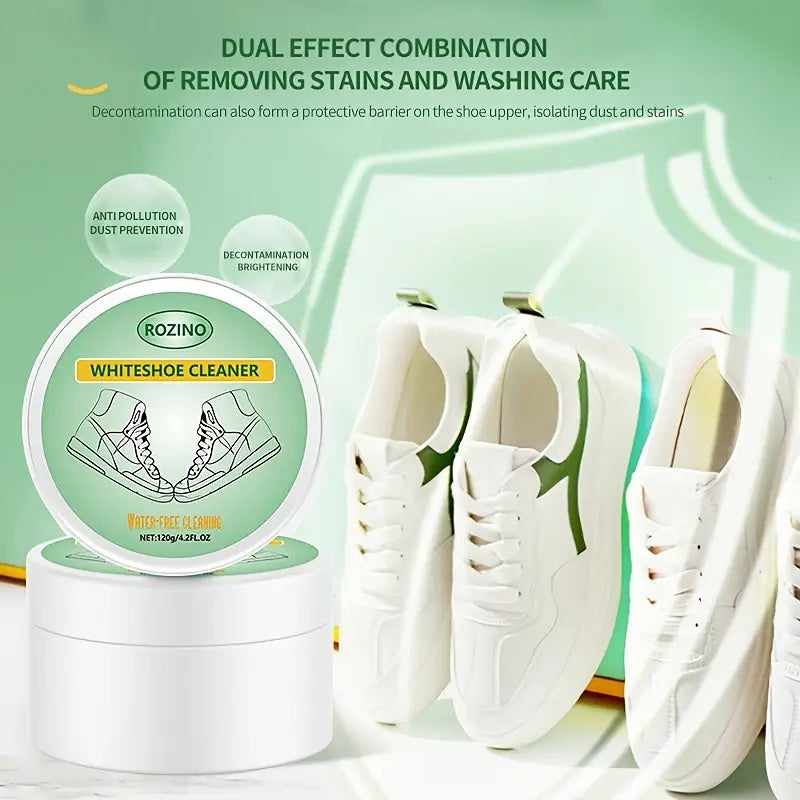 Jue Fish White Shoe Cleaner: No-Rinse & Portable, Restores Original Color