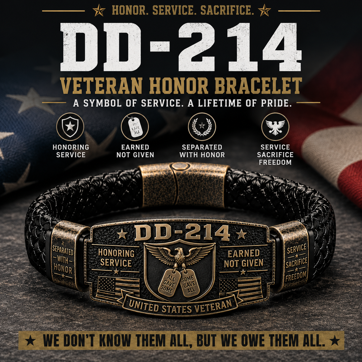 ❤️ Honor Veterans with This Handmade Tribute Bracelet ✨