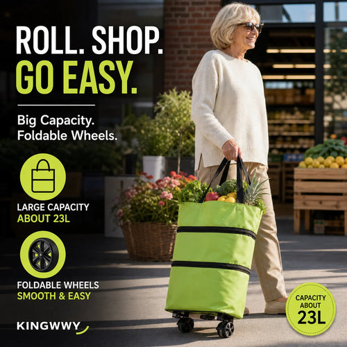 🛍️ Foldable 2-in-1 Shopping Bag for Easy Carry ✨