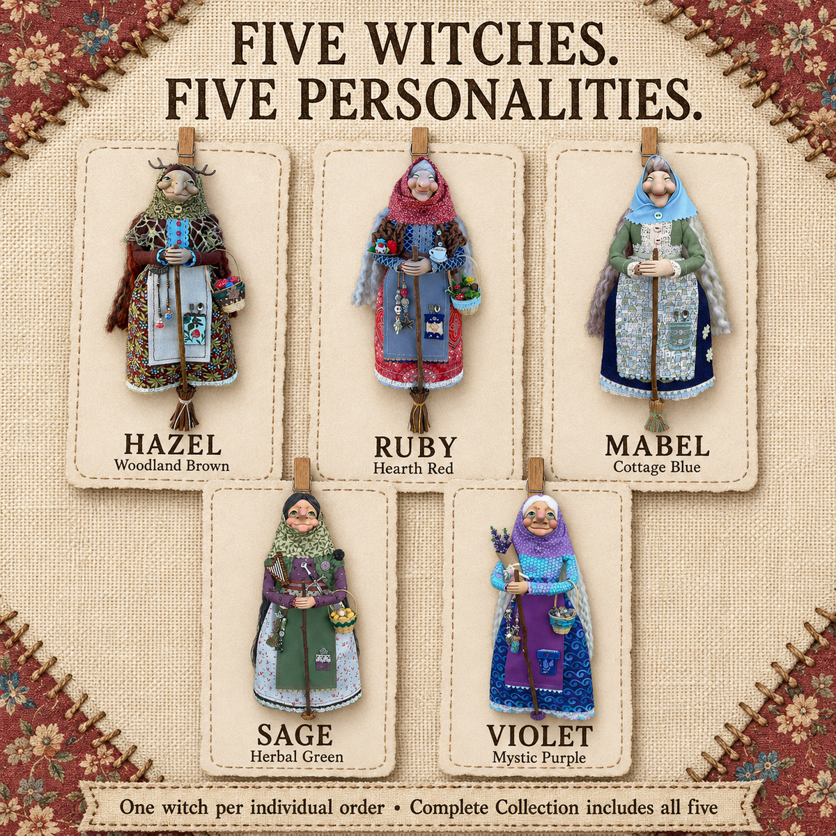 🧙‍♀️ Handmade Kitchen Witch Doll