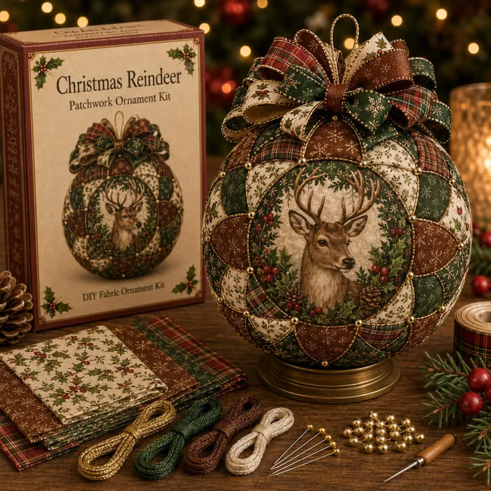 🔥 50% OFF – Christmas Patchwork Ornament DIY Kit – Handmade Holiday Decoration 🎄