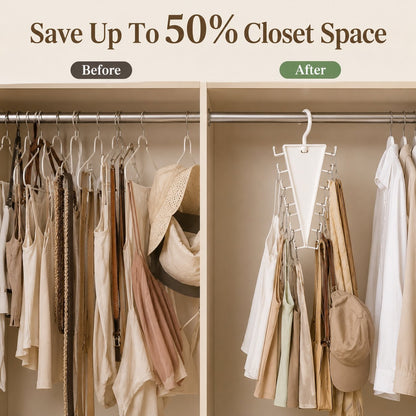 ✨ 50% OFF – Rotating V-Shaped Accessory Hanger – Space-Saving Jewelry Organizer