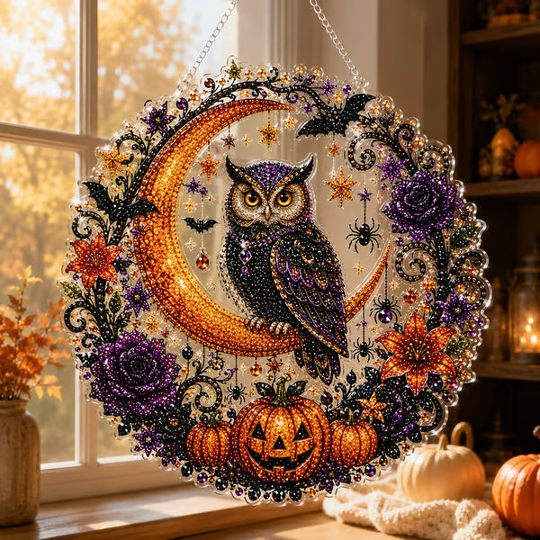 🎃Halloween Witch Friendship Diamond Art Suncatcher Sparkling Window Decor Gift✨