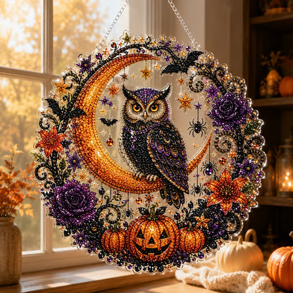 🎃Halloween Witch Friendship Diamond Art Suncatcher Sparkling Window Decor Gift✨