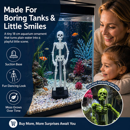 🔥49% Off Last Day -Halloween Early Bird Special🔥White Underwater Dancing Skeleton Bath Toy With Suction Base