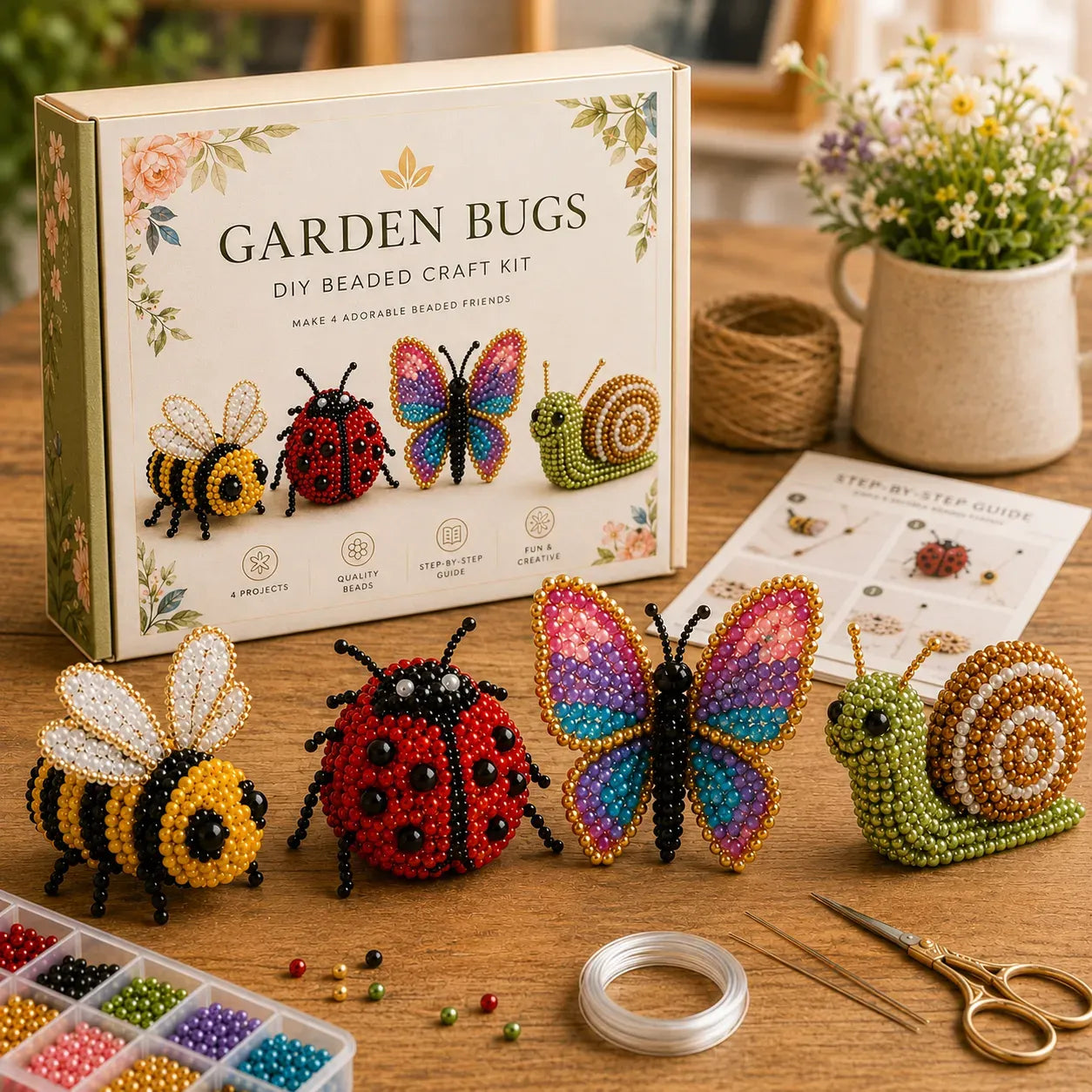 ⏰Last day Promotion 🔥-🧵✨ Tiny 3D Beaded Animal DIY Kit(Unfinished Product)