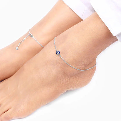 Diamond Evil Eye Anklet