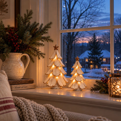 🎄Lighted Vintage Christmas Tabletop Tree✨-50% OFF
