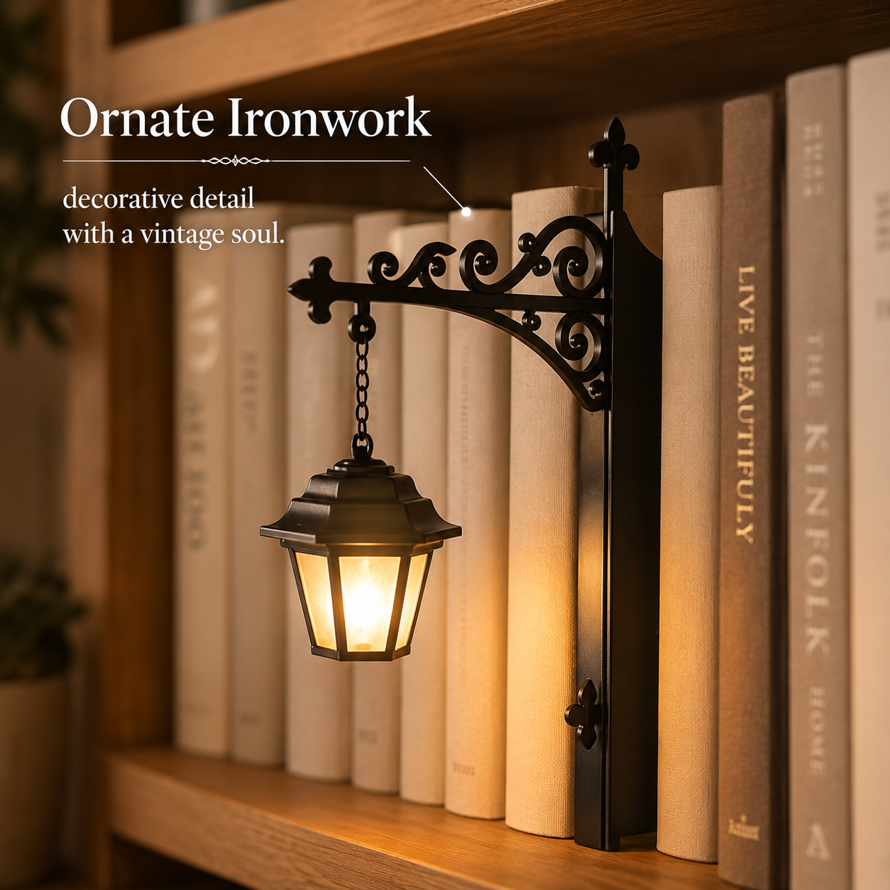 Library Lantern - Decorative Bookshelf Lighting