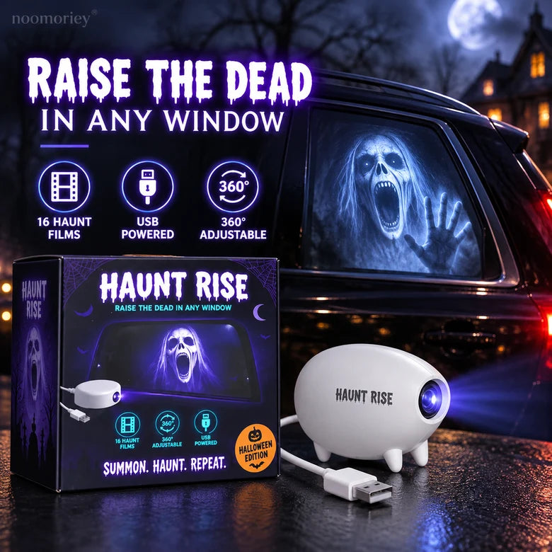 🎃 50% OFF – Halloween Window Projector – 16 Spooky Films, 360° Adjustable USB Projector 👻