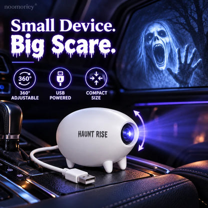 🎃 50% OFF – Halloween Window Projector – 16 Spooky Films, 360° Adjustable USB Projector 👻