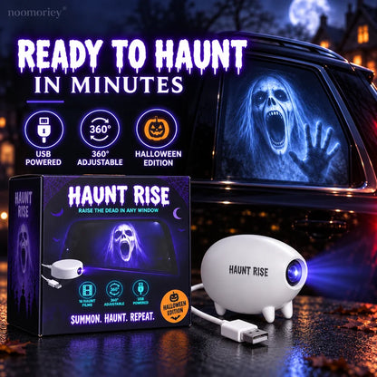 🎃 50% OFF – Halloween Window Projector – 16 Spooky Films, 360° Adjustable USB Projector 👻