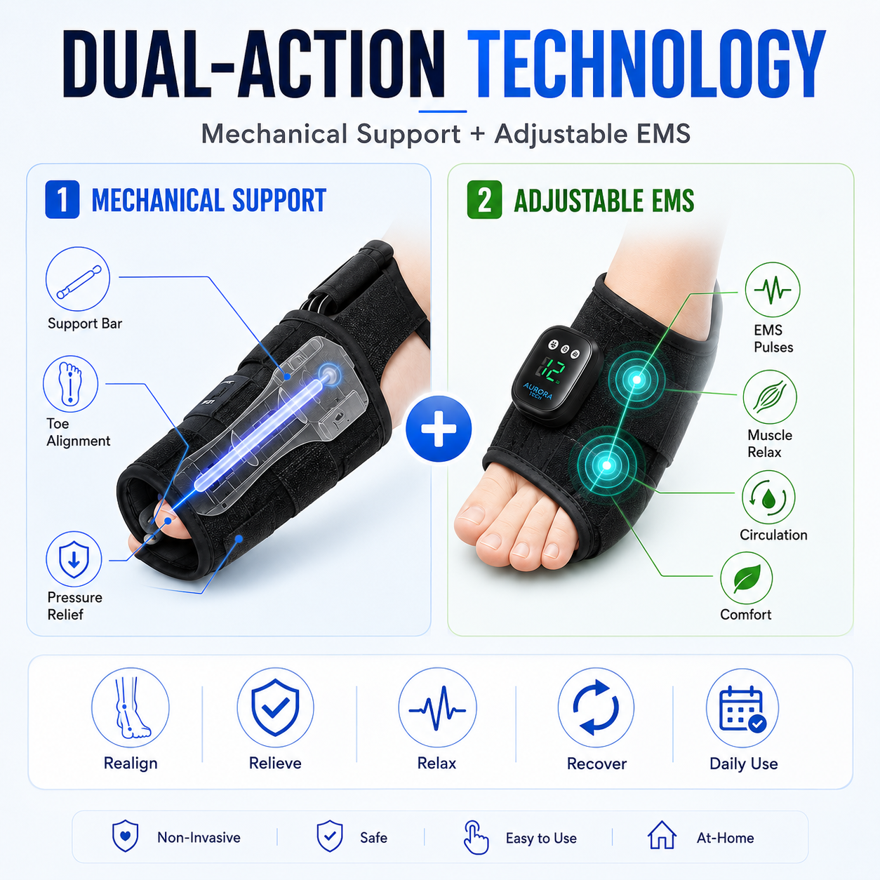 Aurora Tech™ — EMS Bunion Corrector