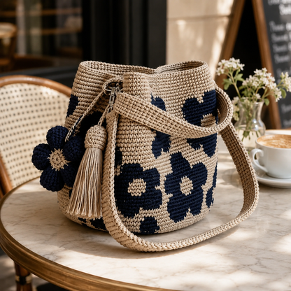 🌸 Handwoven Flower Bucket Bag Chic Lightweight Everyday Style 👜✨