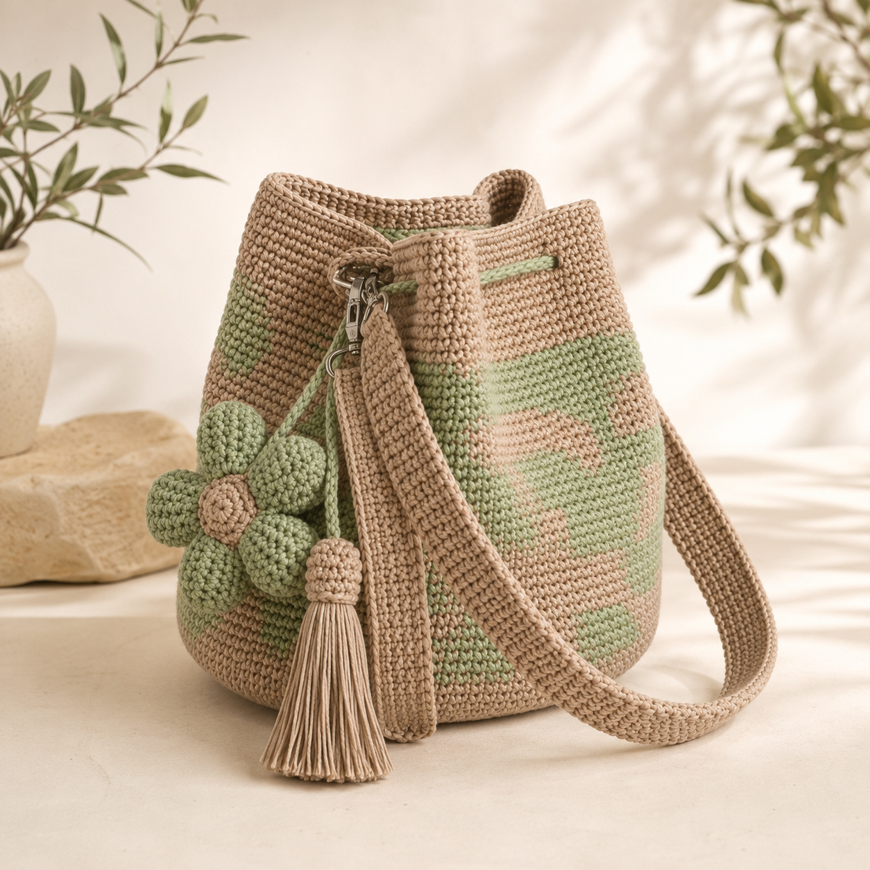 🌸 Handwoven Flower Bucket Bag Chic Lightweight Everyday Style 👜✨