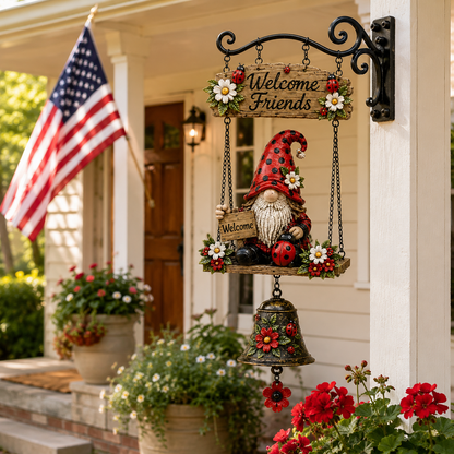🧙 Rustic Garden Gnome Bell for Whimsical Charm 🌼