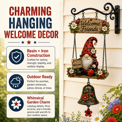 🧙 Rustic Garden Gnome Bell for Whimsical Charm 🌼