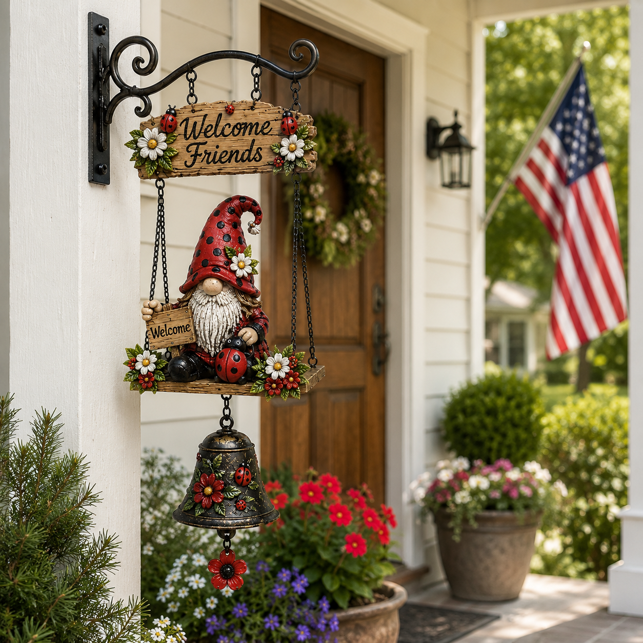 🧙 Rustic Garden Gnome Bell for Whimsical Charm 🌼