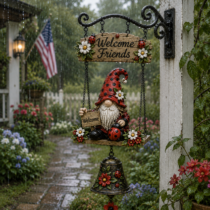🧙 Rustic Garden Gnome Bell for Whimsical Charm 🌼