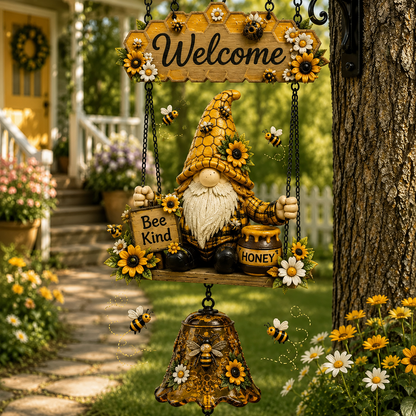 🧙 Rustic Garden Gnome Bell for Whimsical Charm 🌼