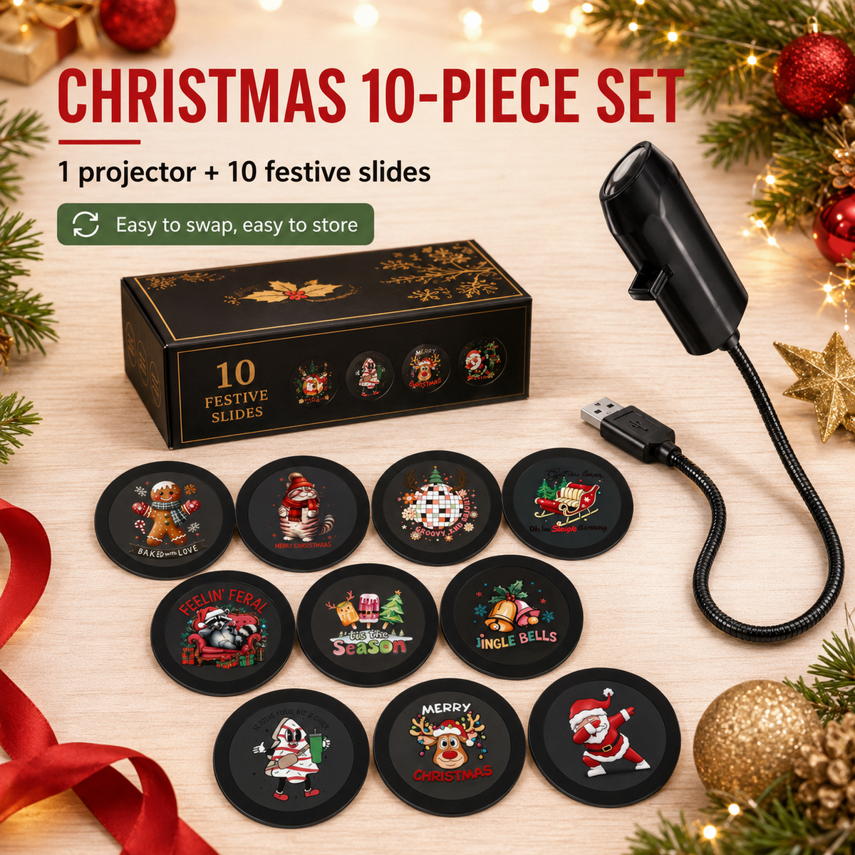 ⏰ Last Day Promotion!🔥-5D Plug-and-Play HD  for Dreamy Night✨