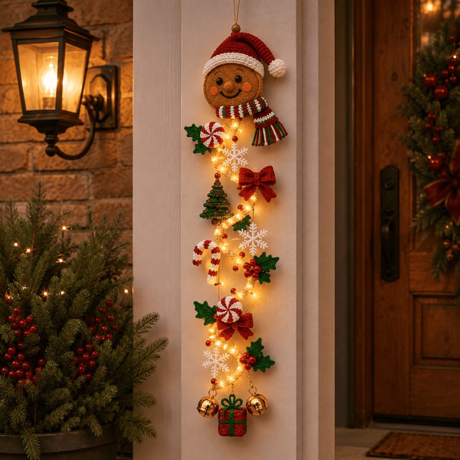 🎄Merry Cascade Glowing Christmas Door Hanger