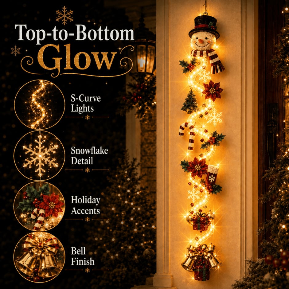 🎄Merry Cascade Glowing Christmas Door Hanger