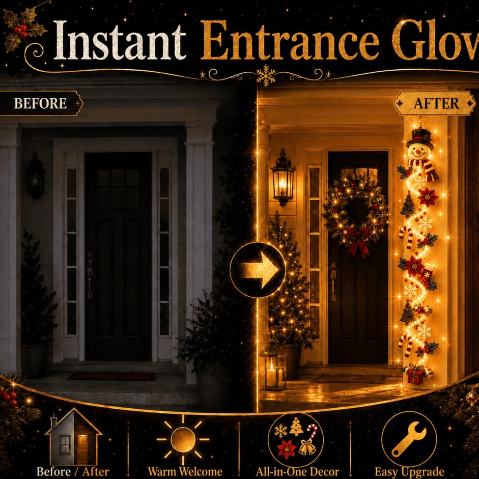 🎄Merry Cascade Glowing Christmas Door Hanger
