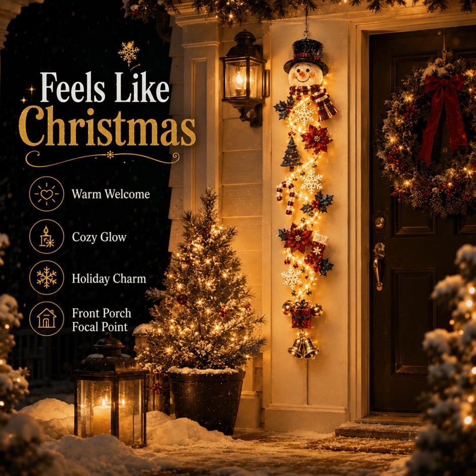 🎄Merry Cascade Glowing Christmas Door Hanger