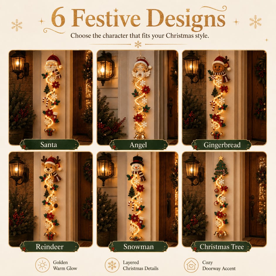 🎄Merry Cascade Glowing Christmas Door Hanger