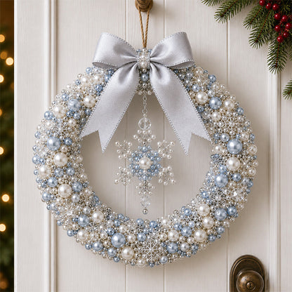 🎄✨DIY Christmas Pearl Beaded Wreath Kit – Build Sparkly Holiday Charm With Your Own Hands
