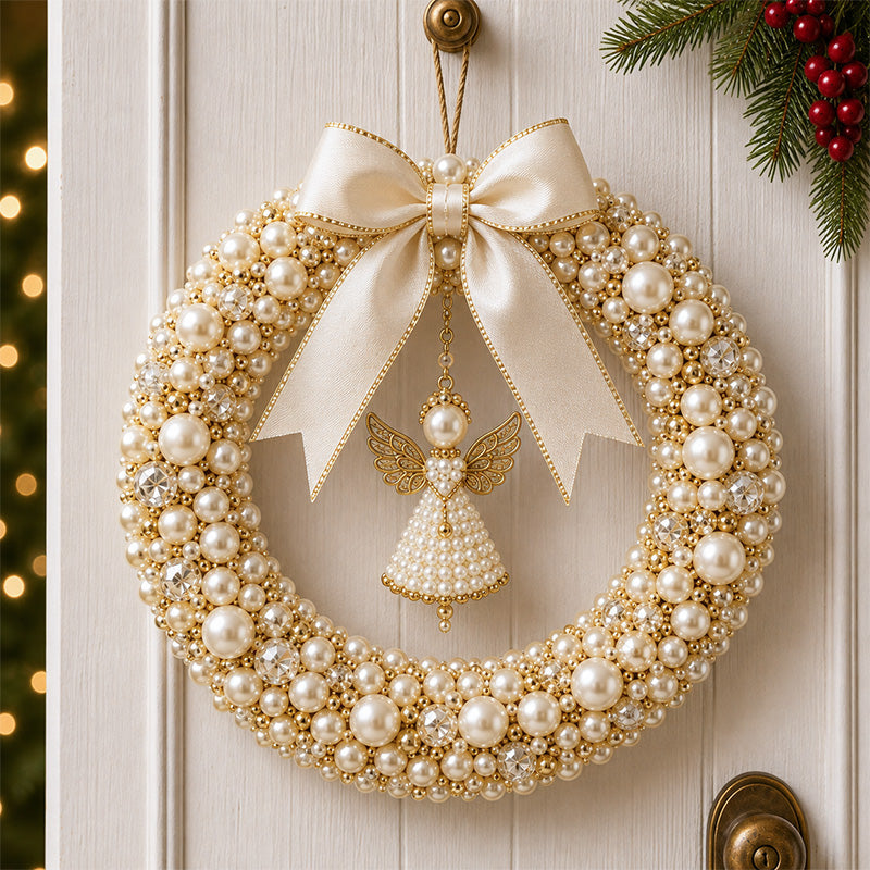 🎄✨DIY Christmas Pearl Beaded Wreath Kit – Build Sparkly Holiday Charm With Your Own Hands