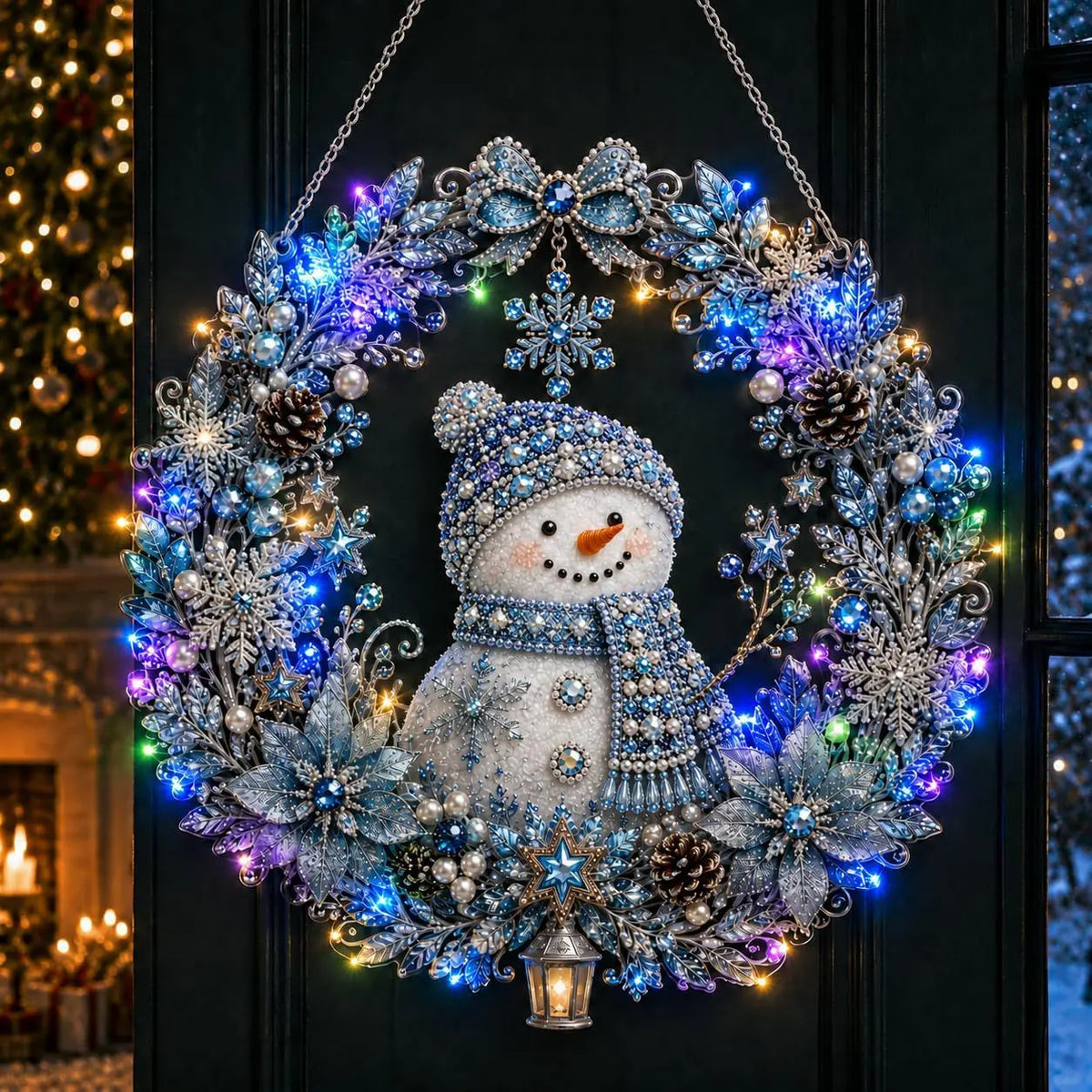 🎄💎 LED Beaded Christmas Wreath DIY Craft Kit | Light Up Holiday Door Hanging Decor