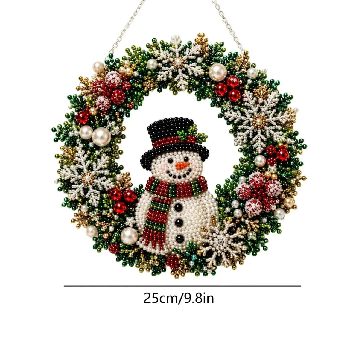 🎄💎 LED Beaded Christmas Wreath DIY Craft Kit | Light Up Holiday Door Hanging Decor