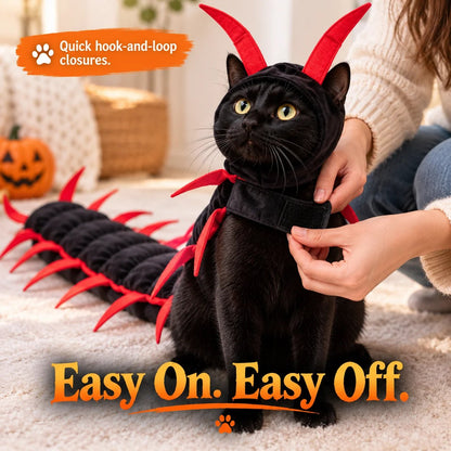 💯🎃 Creepy-Cute Halloween Centipede Pet Costume – 3D Crawling Outfit for Dogs & Cats 🐾