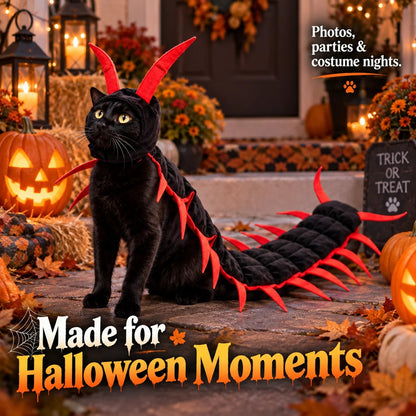 💯🎃 Creepy-Cute Halloween Centipede Pet Costume – 3D Crawling Outfit for Dogs & Cats 🐾