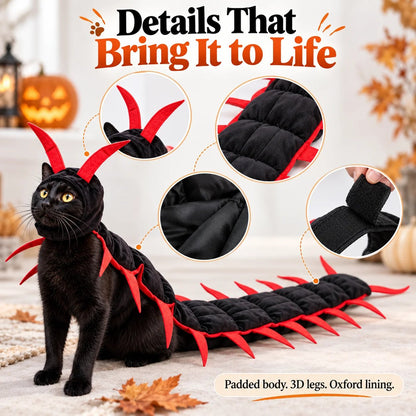 💯🎃 Creepy-Cute Halloween Centipede Pet Costume – 3D Crawling Outfit for Dogs & Cats 🐾