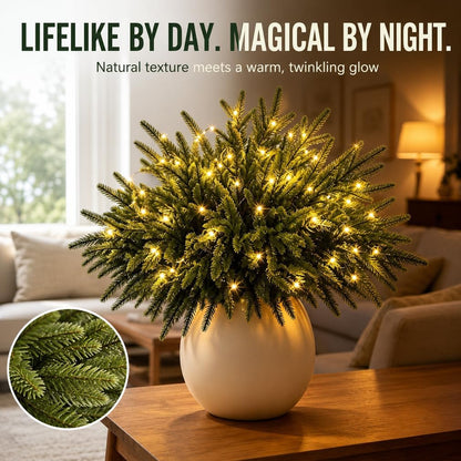 🎄 Enchanted Christmas Evergreen Pine Tree with Twinkling Lights