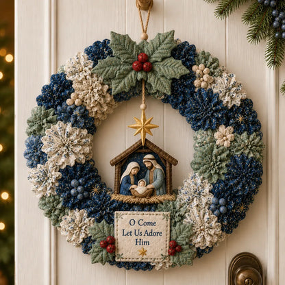 🎄 Christmas Classics Fabric Wreath DIY Kit ✨ 3D Fabric Poke Wreath With Tutorial & Guide