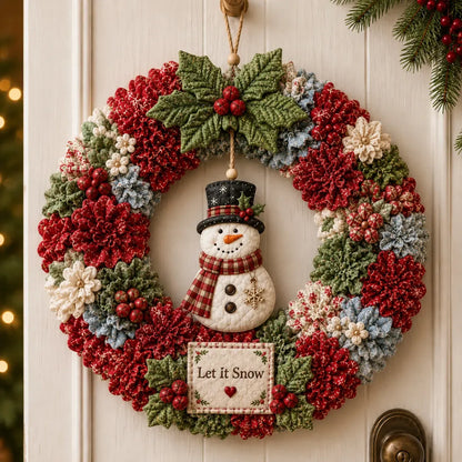 🎄 Christmas Classics Fabric Wreath DIY Kit ✨ 3D Fabric Poke Wreath With Tutorial & Guide