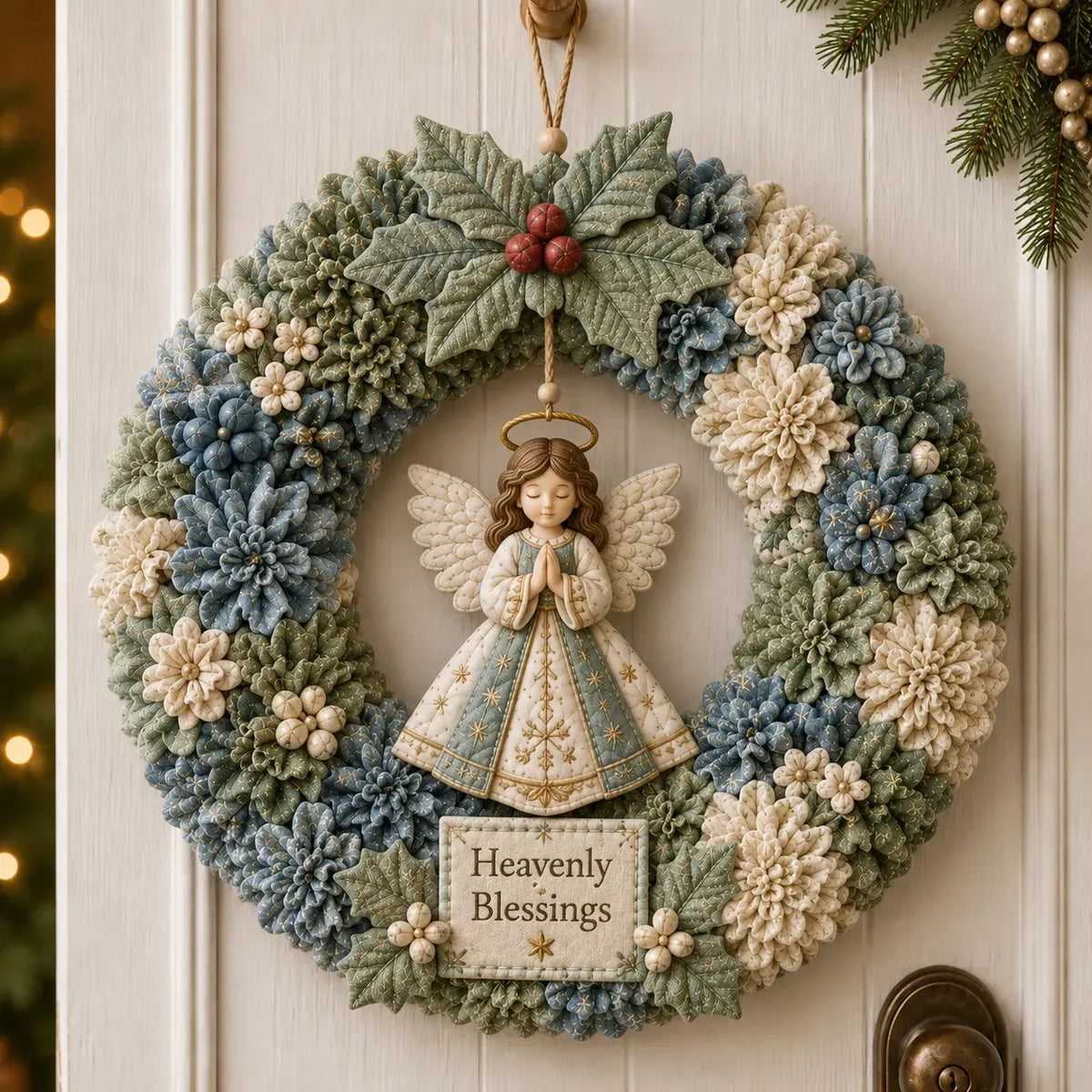 🎄 Christmas Classics Fabric Wreath DIY Kit ✨ 3D Fabric Poke Wreath With Tutorial & Guide