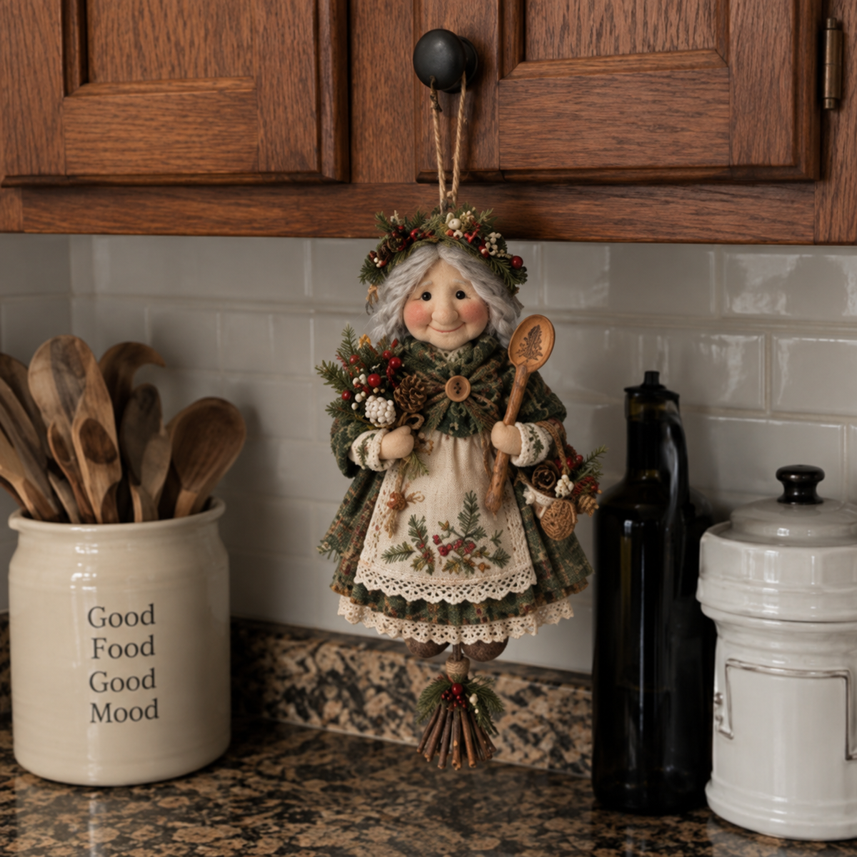 🍀👵 Handmade Good Luck Granny — Charming Hanging Charm for Happiness & Good Fortune