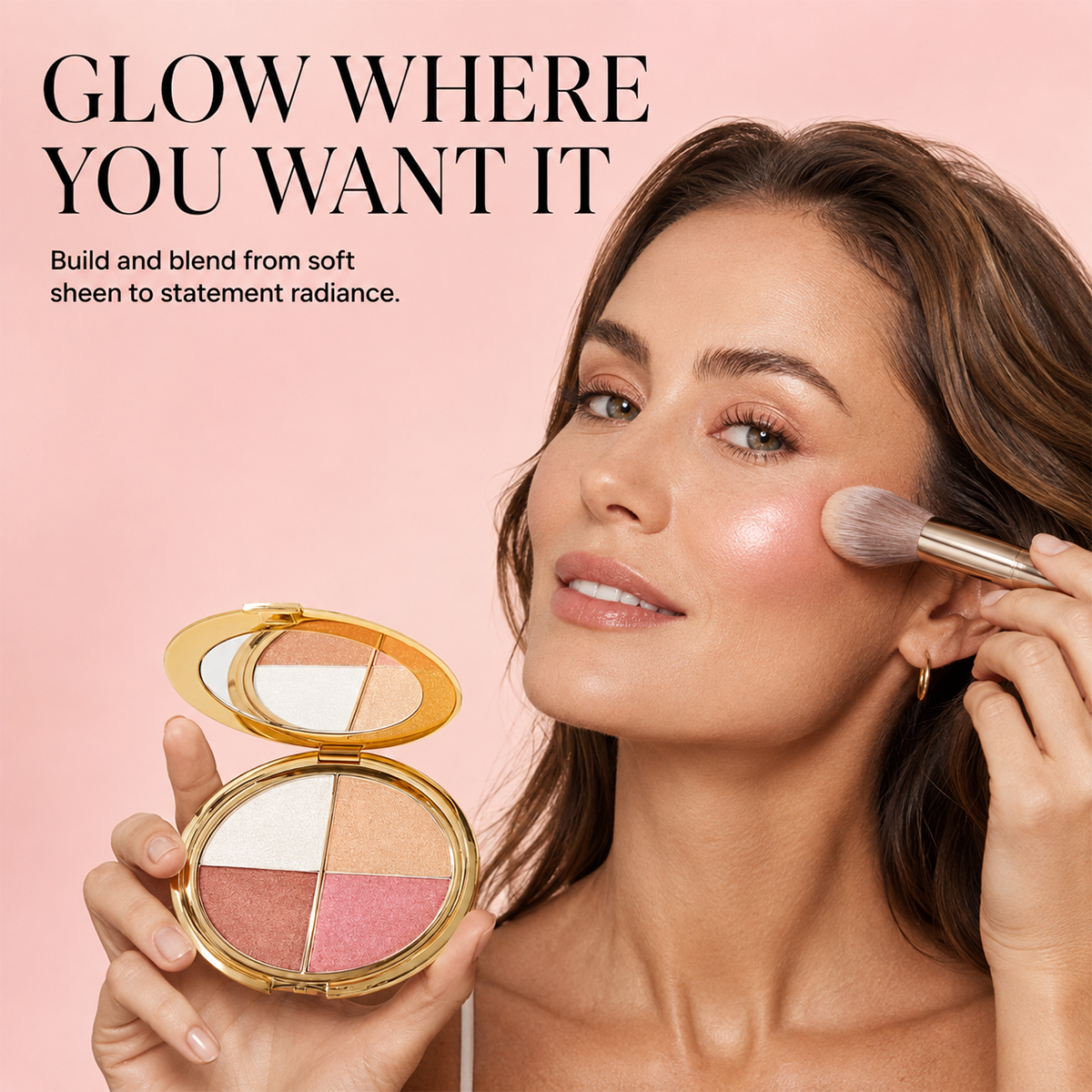 ✨4-in-1 Glow Palette for Radiant Makeup Looks Anytime 💄