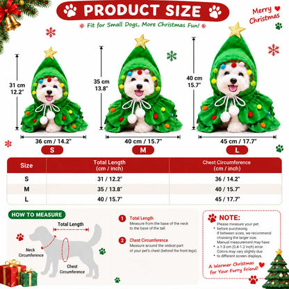 🎄Christmas Tree Pet Cape🐶