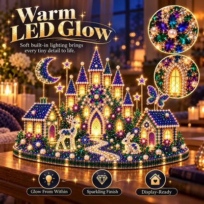 DIY Crystal Art Kit with LED Lighting – Sparkling Flat Mini Art Scenes to Create Yourself