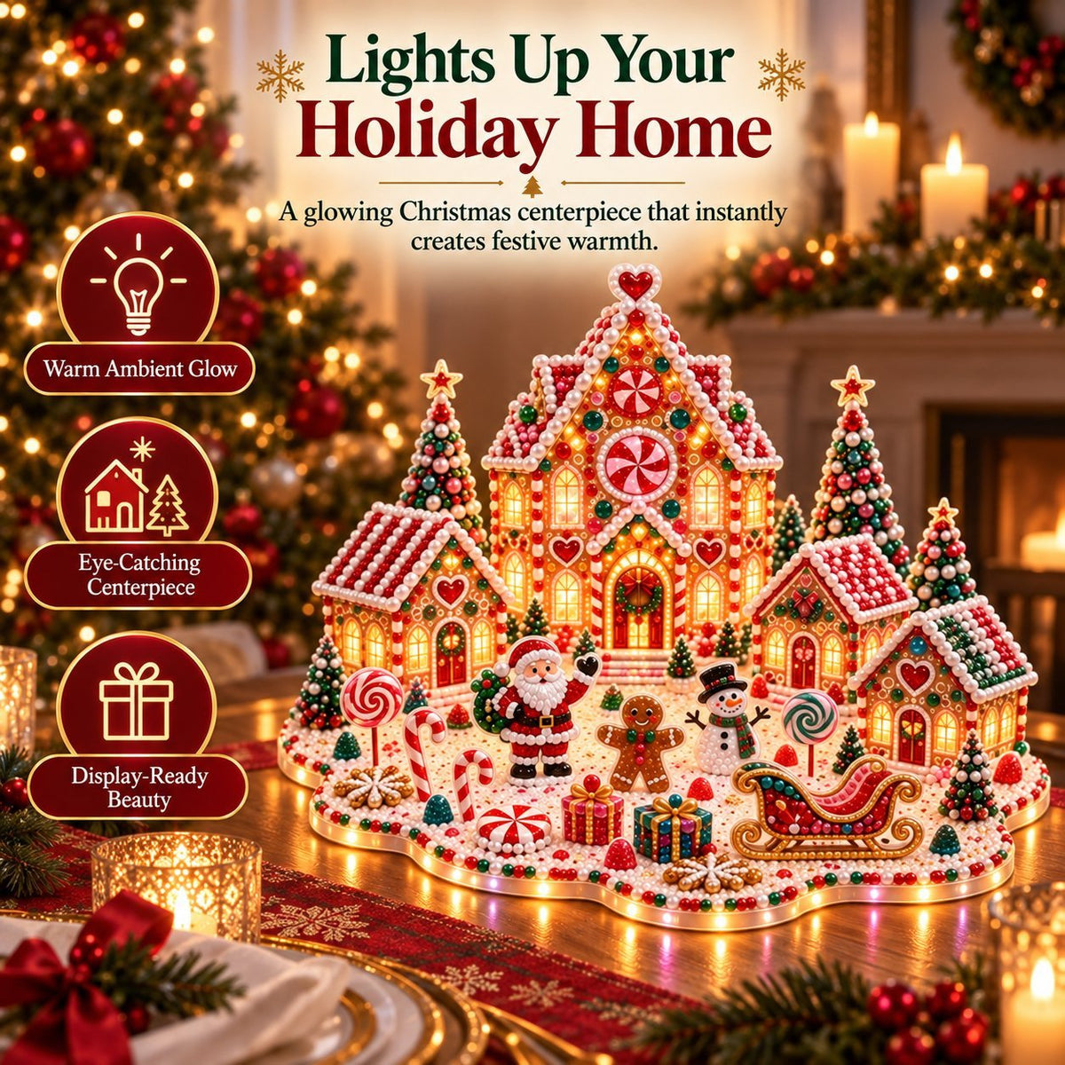 DIY Crystal Art Kit with LED Lighting – Sparkling Flat Mini Art Scenes to Create Yourself