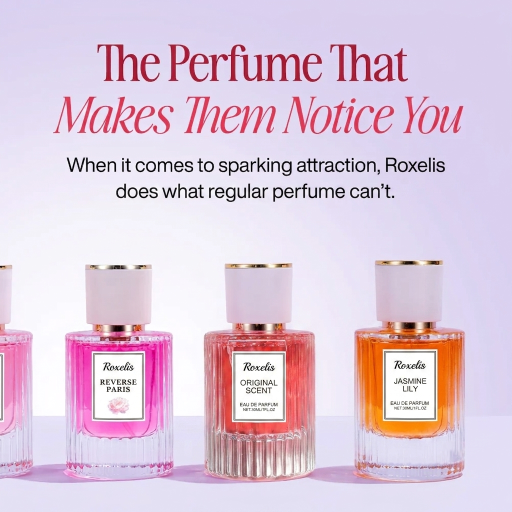 Roxelis Pheromone-Infused Eau de Parfum – Long-Lasting Signature Scent for Attraction & Confidence