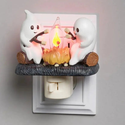 👻 Halloween Ghost Campfire Flickering Night Light🔥